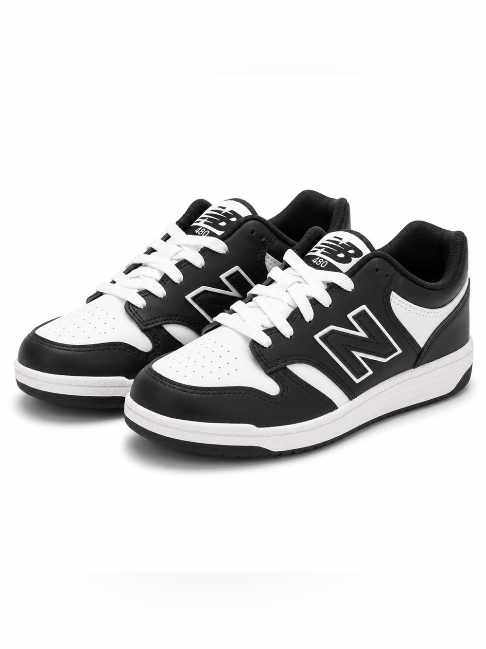 Kids New Balance Black & White Low-Top Sneakers